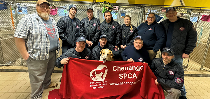 Fire volunteers offer helping hand to Chenango SPCA